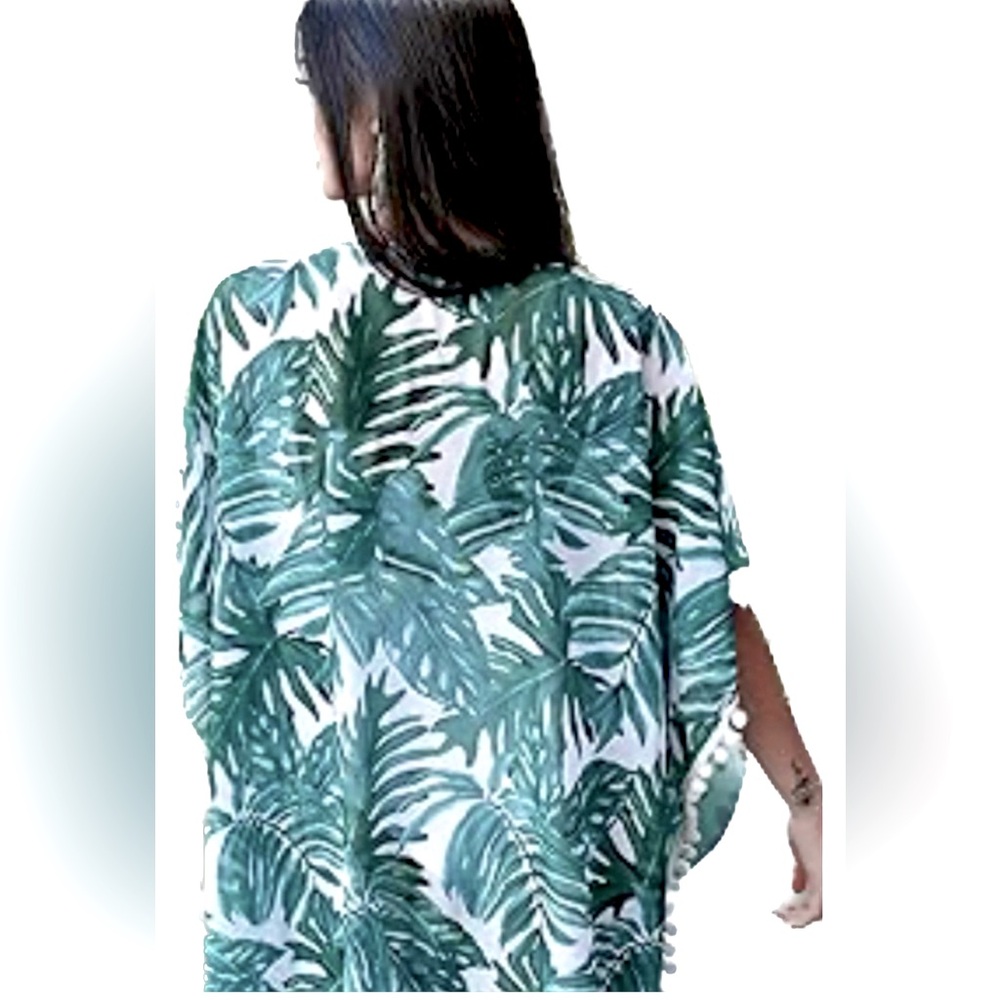 Event Blossom Tropic Print Cover Up Kimono